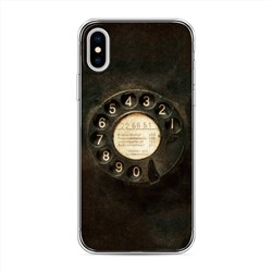 Силиконовый чехол Старинный телефон на iPhone X (10)