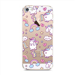 Силиконовый чехол Sweet unicorns dreams на iPhone 5/5S/SE