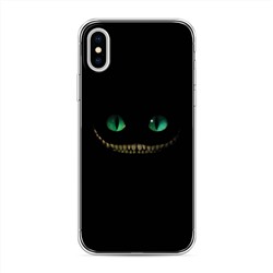 Силиконовый чехол Зеленоглазый чеширский кот на iPhone X (10)