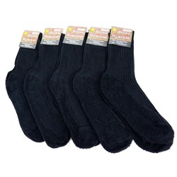 Носки мужские Ногинка Махровый след (черные)- упаковка 10 пар