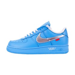 Кроссовки Nike Air Force 1 '07 Virgil x MoMa Blue арт 5019-1