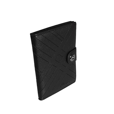 Стильное портмоне-обложка для автодокументов Devices из эко-кожи черного цвета.