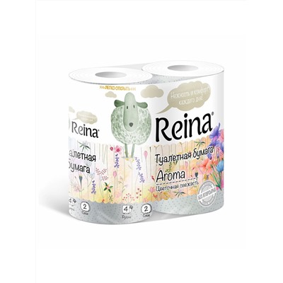 Туалетная бумага Reina Aroma Цветочная свежесть, 4 шт\уп