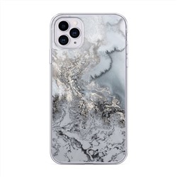 Силиконовый чехол Морозная лавина серая на iPhone 11 Pro