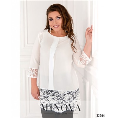Блуза №4090-1-белый