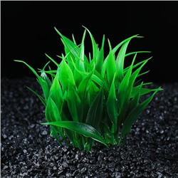 Растение искусственное аквариумное кустовое, 10 см, зеленое
