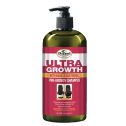 Шампунь для роста волос с базиликом и кастором Difeel Ultra Growth Basil-Castor Shampoo, 1000 мл