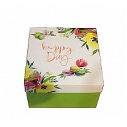 Коробка для композиций и подарков 195*195*125 Happy Day