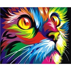 Картина по номерам 40х50 GX 4228 Радужный кот