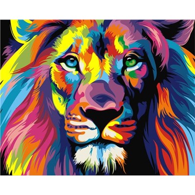 Картина по номерам 40х50 GX 8999 Радужный лев