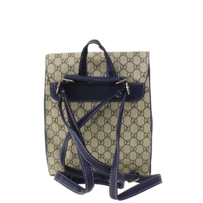 Стильная женская сумка-рюкзак Doble_Calps из эко-кожи цвета темного индиго.