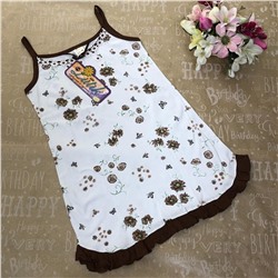 Рост 152 (детальные размеры на фото). Подростковая ночная сорочка Nightgown с принтом шоколадного цвета.