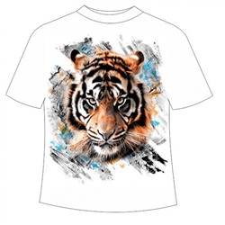 Подростковая футболка с тигром 123