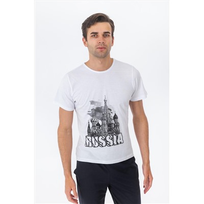 Россия футболка мужская (белый)