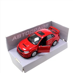 Модель машины Subaru WRX STI масштаб 1:32 (длинна 12см)  красного цвета.