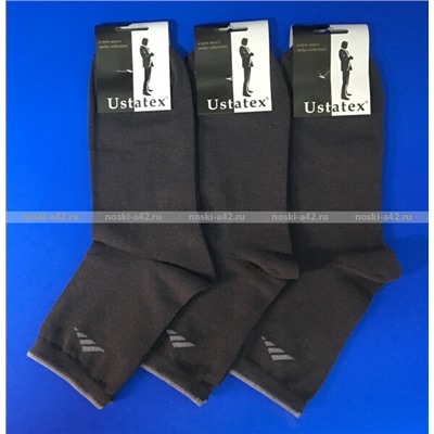 Юста носки мужские укороченные спортивные 1с20 с лайкрой темно-серые