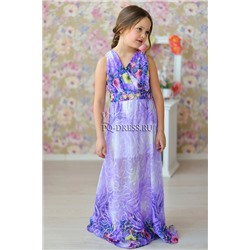 Платье нарядное для девочки арт. ИР-1410 ЦВЕТНОЕ, цвет сирень