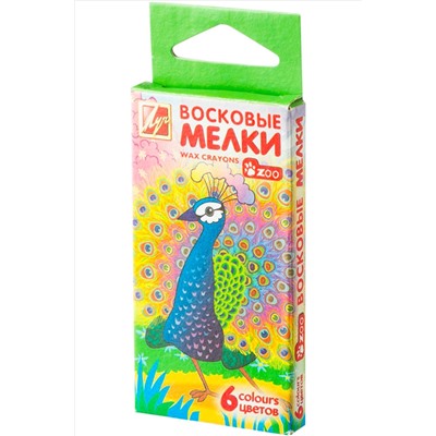 Луч, Мелки восковые 6 цв. Луч