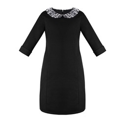 Чёрное школьное платье для девочки 78966-ДШ18