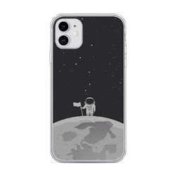 Силиконовый чехол Первый на Луне на iPhone 11