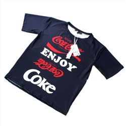 Размер 44-46. Стильная женская футболка Coca-Cola_Enjoy цвета темный индиго.