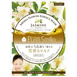 "Pure Smile" "Aroma Flower" Смягчающая маска для лица с маслом жасмина, коэнзимом Q10, коллагеном, гиалуроновой кислотой, пантенолом и экстрактом алоэ-вера, 23 мл.,