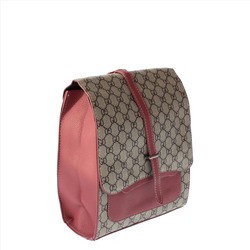 Стильная женская сумка-рюкзак Crovel_Longe из эко-кожи розового цвета.