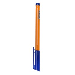 Ручка шариковая 1,0 мм, стержень синий, корпус жёлтый треугольный, колпачок синий