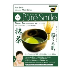 "Pure Smile" "Essence mask" Увлажняющая маска для лица с эссенцией японского зеленого чая, 23 мл.