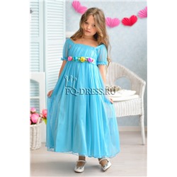 Платье нарядное для девочки "Натали", цвет голубой