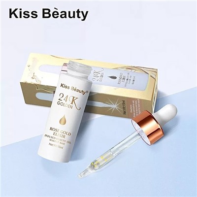 Сыворотка KISS Beauty 24K Golden Rose Gold Elixir, 15 мл. (при температуре ниже -10 может лопнуть стекло)