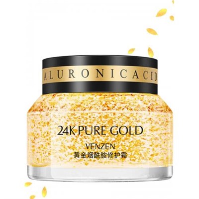 Крем для лица Venzen 24К Pure Gold с ниацинамидом, гиалуроновой кислотой и нано золотом 50 мл оптом