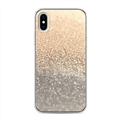 Силиконовый чехол Песок золотой рисунок на iPhone X (10)