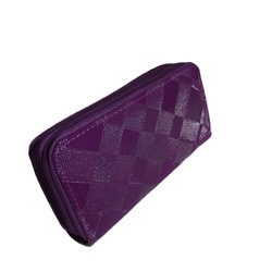 Оригинальный женский кошелек Savie из эко-кожи темно-пурпурного цвета на две молнии.