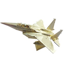 Металлический 3Д пазл Z21107g Самолет F-15 (Gold)
