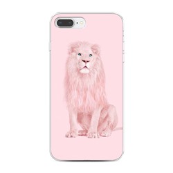 Силиконовый чехол Розовый лев на iPhone 8 Plus