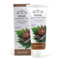 3W CLINIC Крем д/рук увлажняющий УЛИТОЧНЫЙ МУЦИН Snail Hand Cream, 100 мл