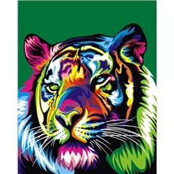 Картина по номерам 40х50 GX 9207 Радужный тигр