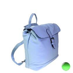 Стильная женская сумка-рюкзак Flora_Resolter из эко-кожи голубого цвета.