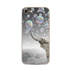 Силиконовый чехол Слон и мыльные пузыри на iPhone 7