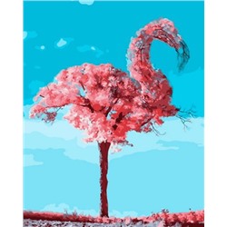 Картина по номерам 40х50 OK 10284 Эксклюзив!!! Дерево-фламинго