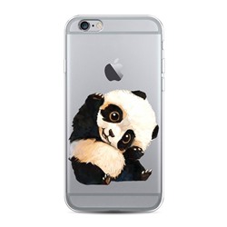 Силиконовый чехол Большеглазая панда на iPhone 6