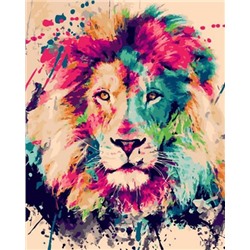 Картина по номерам 40х50 OK 10285 Эксклюзив!!! Красочный лев