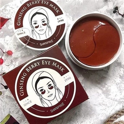 Гидрогелевые патчи для глаз с экстрактом женьшеня Shangpree Ginseng Berry Eye Mask 60шт