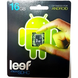 Карта памяти micro SD 16GB Leef