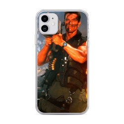 Силиконовый чехол Арнольд Шварцнеггер с базукой на iPhone 11