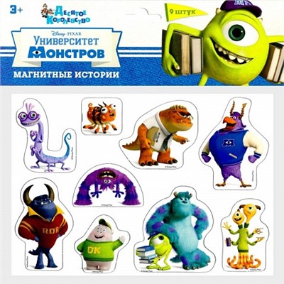 Магниты «Университет Монстров» с героями мультфильма Disney (9 шт.)