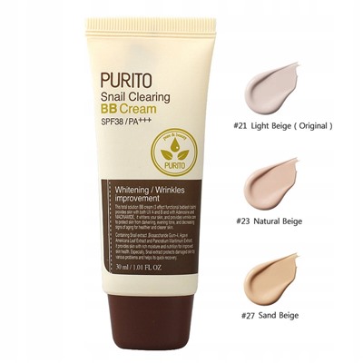 PURITO БиБи Крем Snail Clearing BB Cream #23 Natural Beige, 30мл
