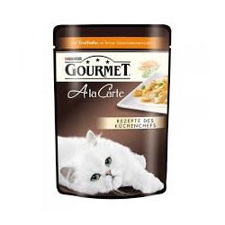 GOURMET A LA CARTE пауч для кошек 85г кусочки в подливе индейка/овощи