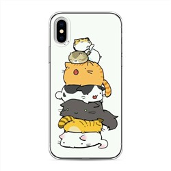 Силиконовый чехол Бутерброд из котиков на iPhone X (10)